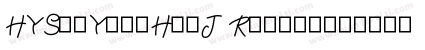HYShuYuanHeiJ Regula字体转换